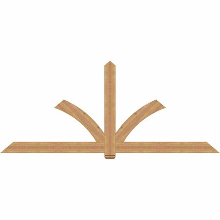 Ekena Millwork Redmond Timber Gable Bracket, Western Red Cedar, 108"W x 45"H x 1 1/2"D x 5 1/2"F, 10/12 Pitch GBW108X45X0206RED00SWR